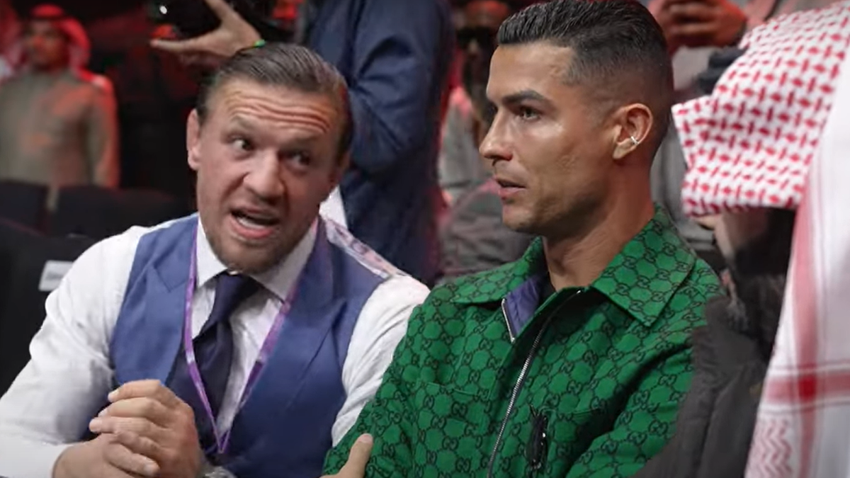 Conor McGregor i Cristiano Ronaldo spotkali się na gali boksu! Mina Portugalczyka mówi wszystko (WIDEO)