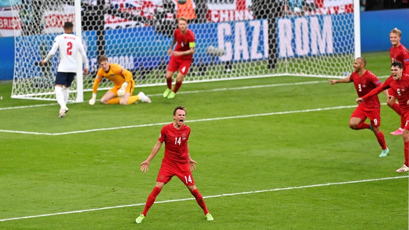 Euro 2020: Anglia - Dania 0:1. Gol Mikkela Damsgaarda
