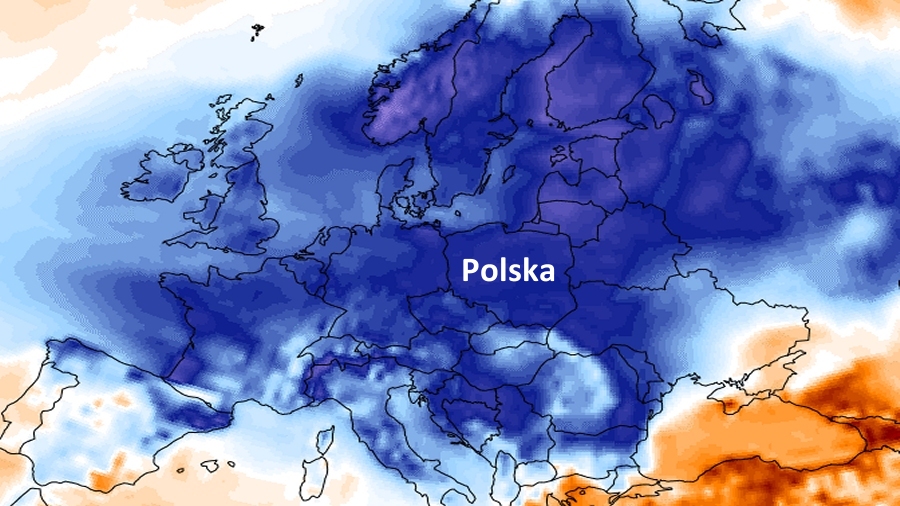 Anomalie temperatury w Europie 28 lutego 2018. Fot. ClimateReanalyzer.org