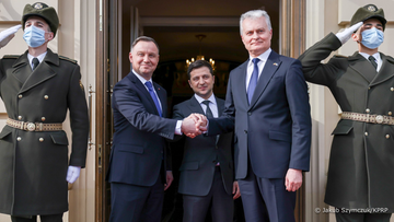 Prezydenci Polski i Litwy w Kijowie. "Jesteście naszymi wielkimi przyjaciółmi"