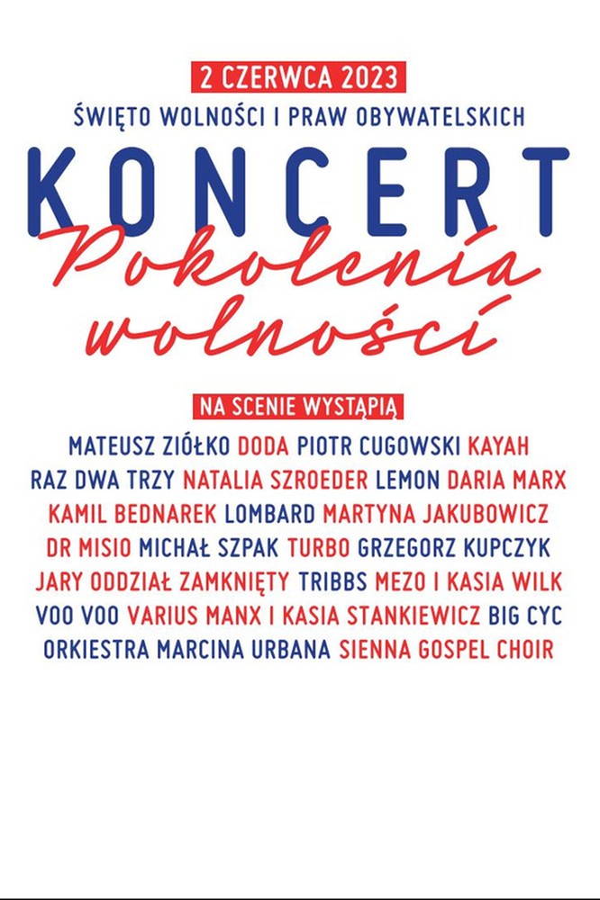 2023-05-23 Koncert „Pokolenia wolności” w piątek 2 czerwca w Polsacie