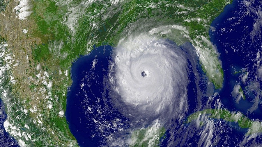 Zdjęcie satelitarne Huraganu Katrina w 2005 roku. Fot. NOAA.