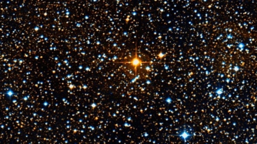 Największa znana nam gwiazda UY Scuti. Fot. Rutherfurd Observatory / Columbia University.