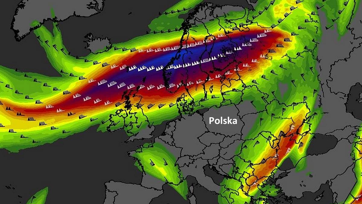 Wir polarny odbuduje się. Co to oznacza? Fot. Wxcharts.com