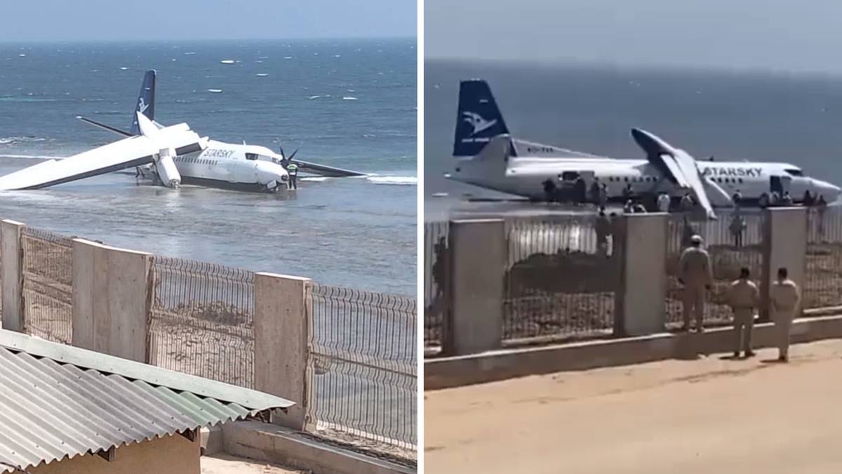 Chwile grozy po starcie. Skrzydło oderwało się od kadłuba, lądowali na plaży