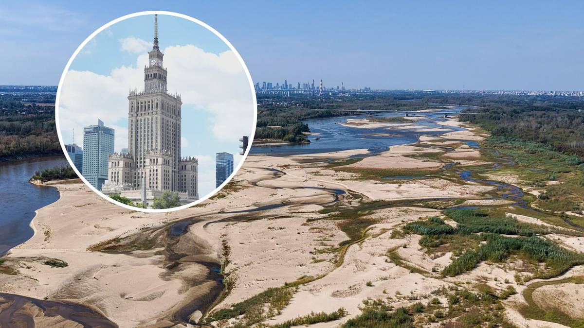 Rekordowo niski poziom Wisły w Warszawie. Co z wodą w kranach?
