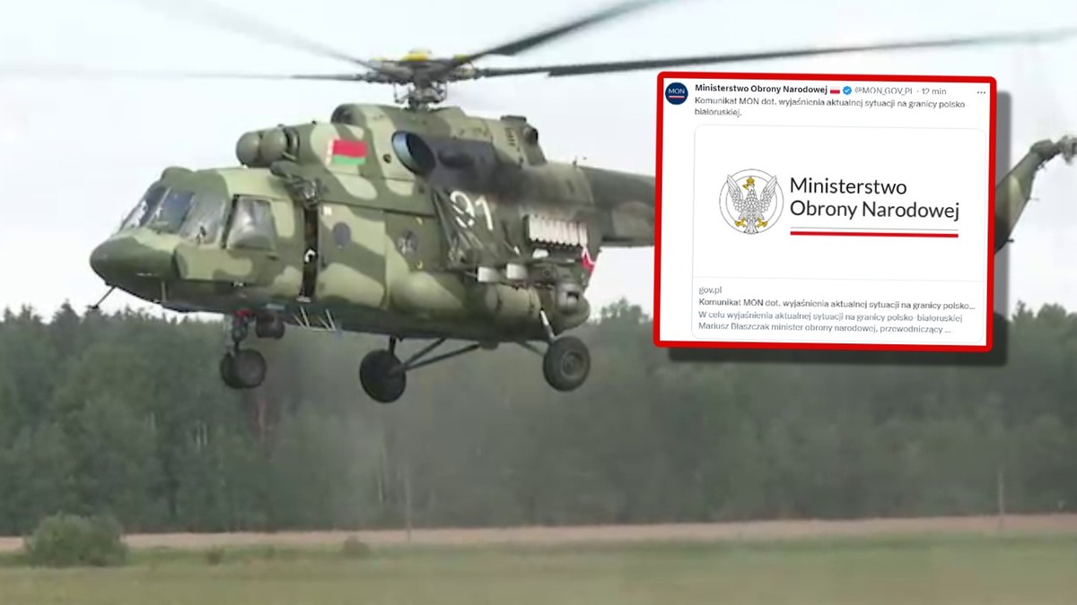 MON potwierdza: Białoruskie śmigłowce naruszyły przestrzeń powietrzną Polski