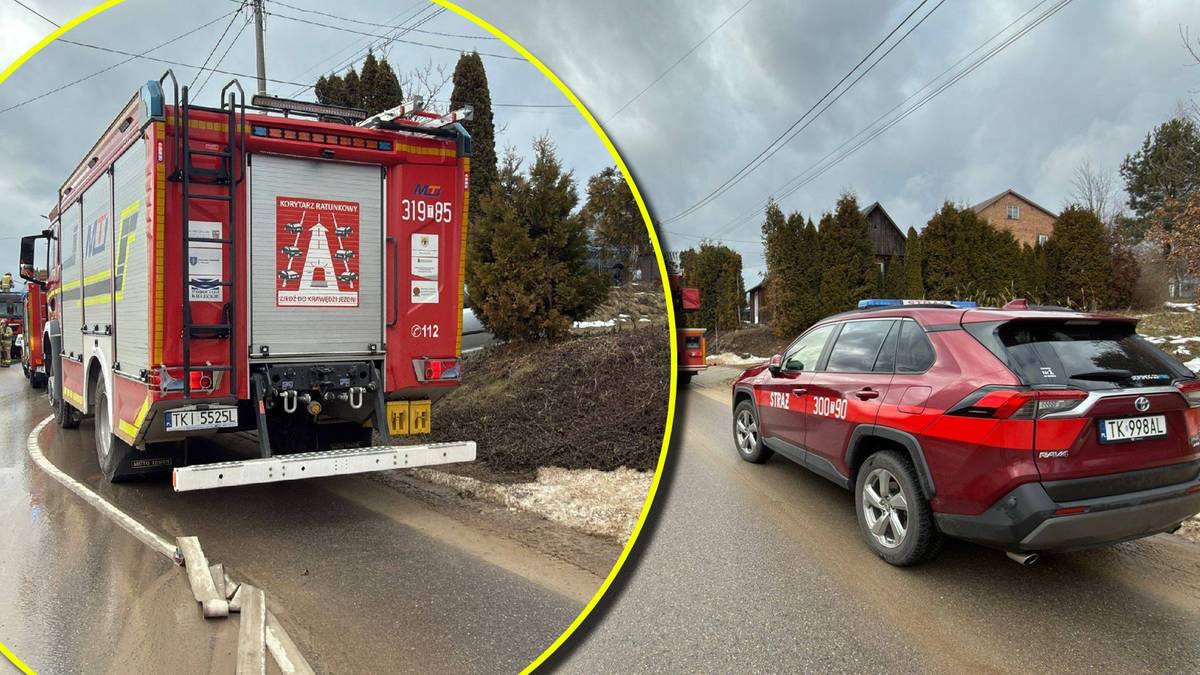 Sceny jak z horroru w świętokrzyskim. Senior podpalił dom, w którym znajdowali się jego córka i wnuk