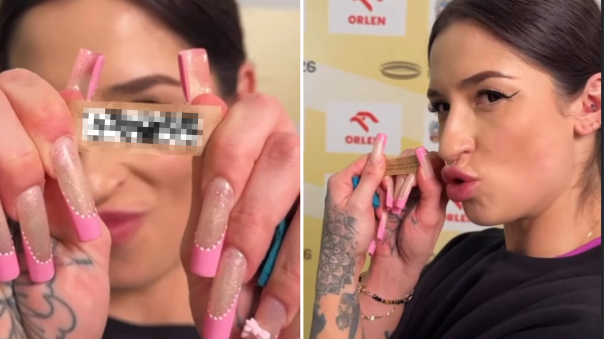 Ewa Swoboda trzymająca w dłoniach ciastko z wr&oacute;żbą na sezon 2026.