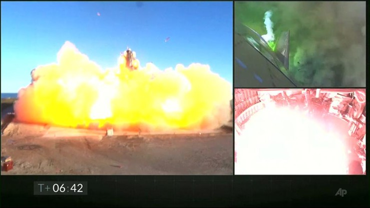 Eksplozja prototypowej rakiety Elona Muska