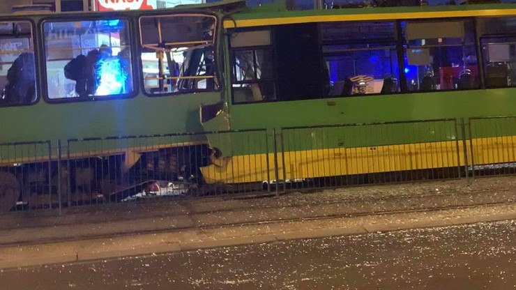 Poznań: zderzenie trzech tramwajów. 16 osób w szpitalach