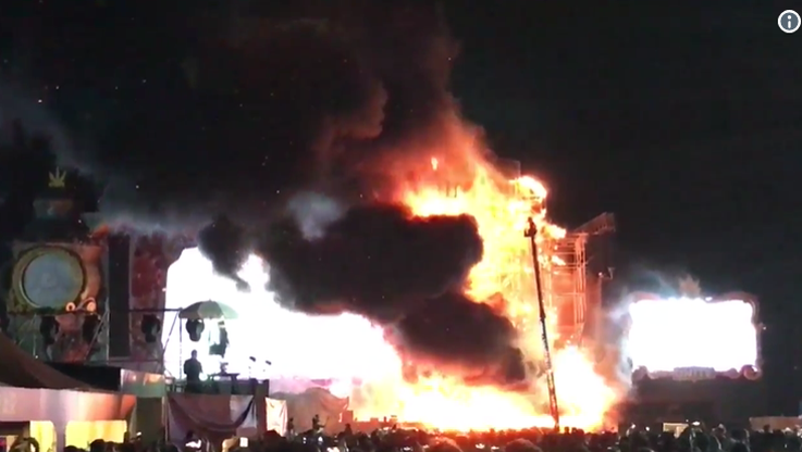 Pożar na scenie hiszpańskiego festiwalu Tomorrowland. Ewakuowano 22 tys. widzów