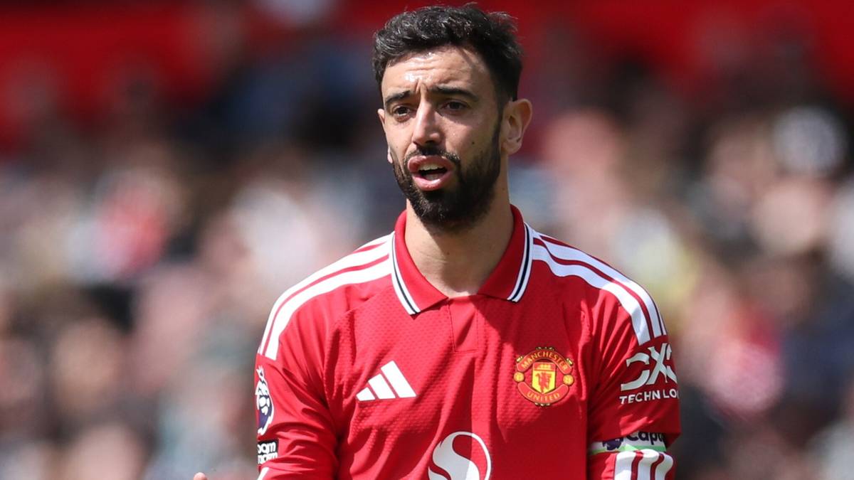 Bruno Fernandes w koszulce Manchesteru United z numerem 8.