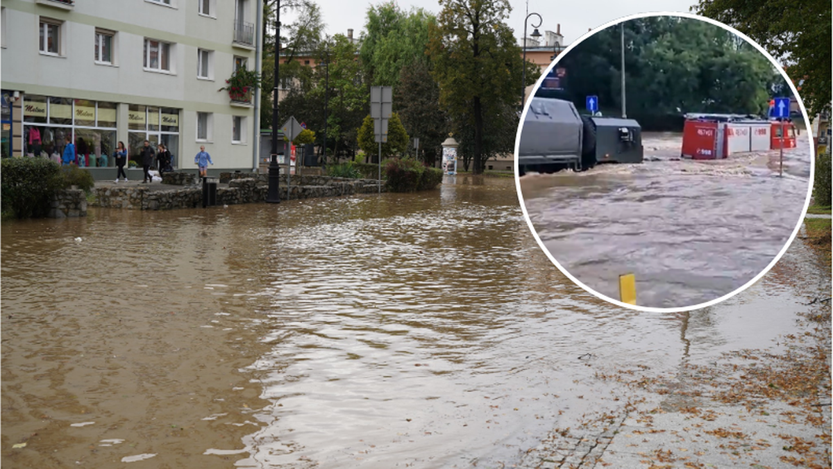 Woda zalewa centrum Nysy. Wojsko ruszyło na pomoc strażakom