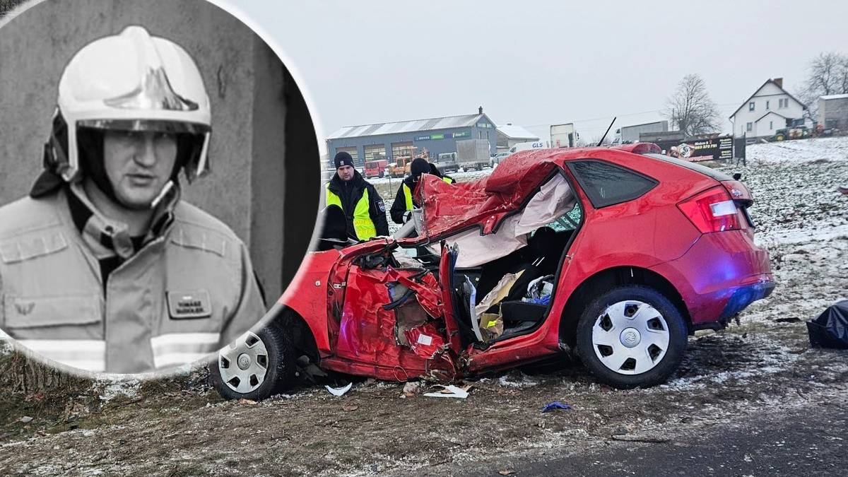 Samochód uderzył w drzewo. Tragiczny wypadek z udziałem strażaka