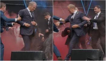 Incydent podczas wizyty Donalda Tuska w Holandii. Interweniowała ochrona