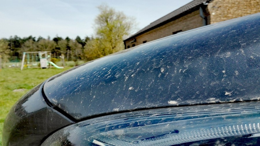 W Belgii w weekend spadł brudny deszcz pozostawiając na karoseriach samochodowych saharyjski pył. Fot. Facebook / Kris Steyaert.